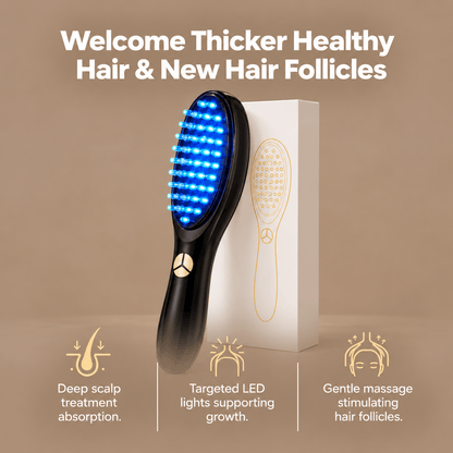 GlowSkin™ Premium 4-in-1 LED Hair Growth Brush